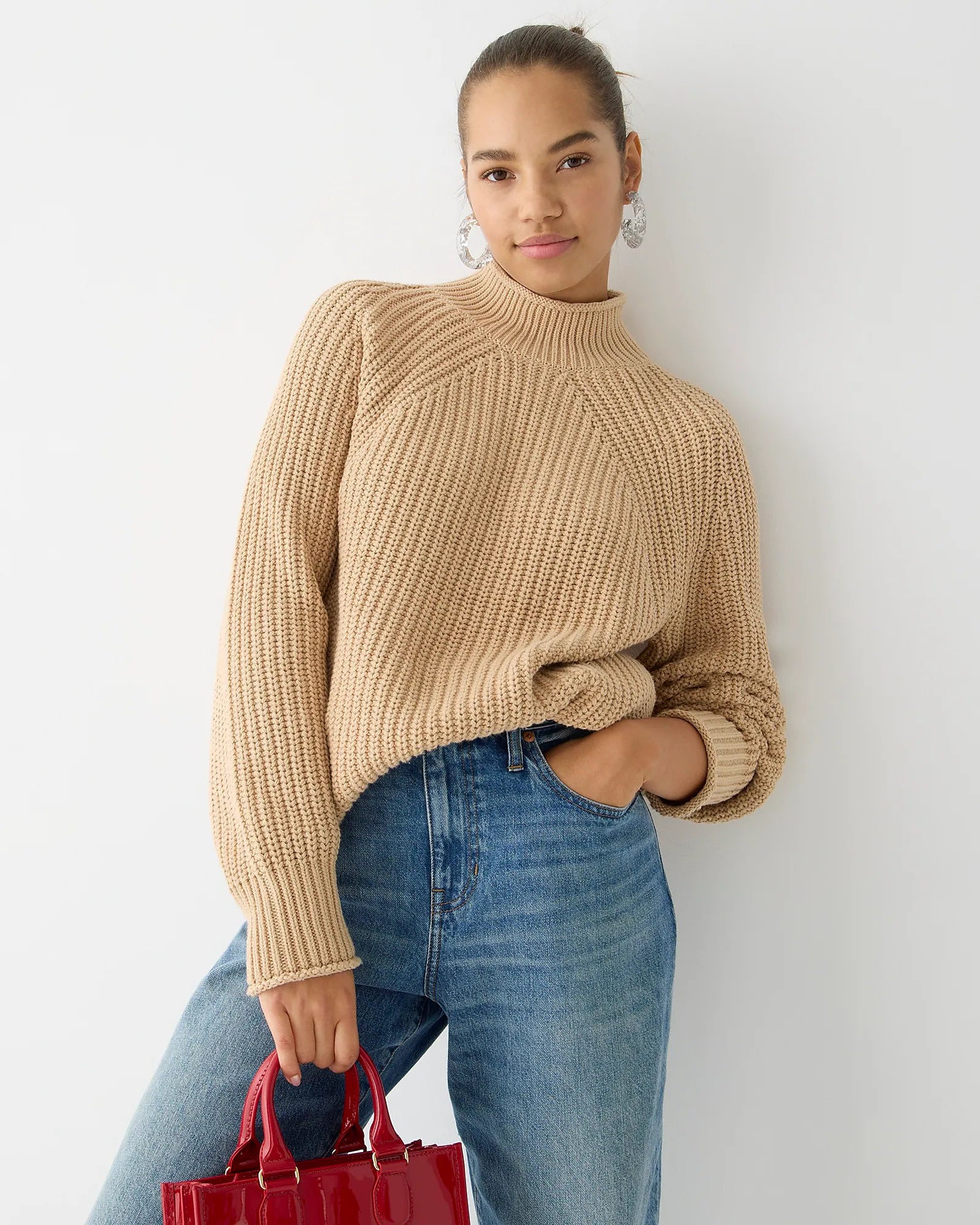J.Crew Cotton Rollneck Sweater (M)