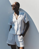 Quince Boxy Linen Shirt (S)