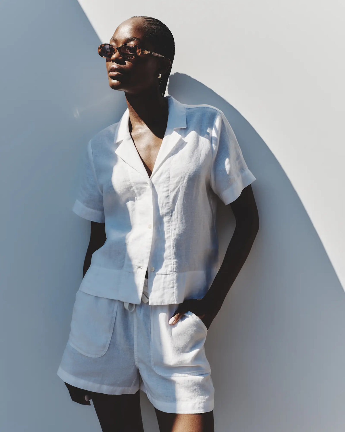 Quince Boxy Linen Shirt (S)