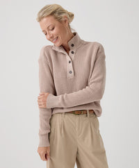 Pact Organic Cotton Henley Sweater (L)