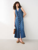 Vintage Denim Maxi Dress (L)