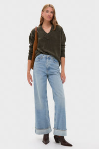 Emerson Fry Wool Blend V Neck Sweater (S)