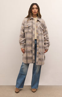Z Supply Plaid Oversized Jacket (L)