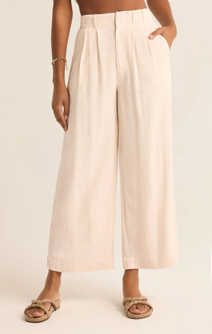Z Supply Linen Blend Wide Leg Pants (S)