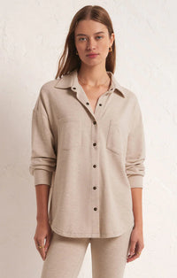 Z Supply Oatmeal Shirt Jacket (XS)