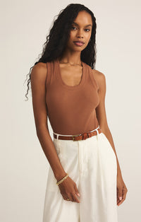 NEW Z Supply Brown Ribbed Tank (M)