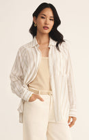 Z Supply Striped Linen Button Up (S)