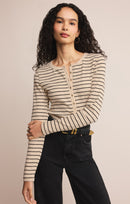 Z Supply Striped Henley Tee (L)