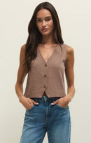 Z Supply Brown Button Front Vest (XS)