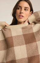 Z Supply Cozy Checkered Sweater (L)