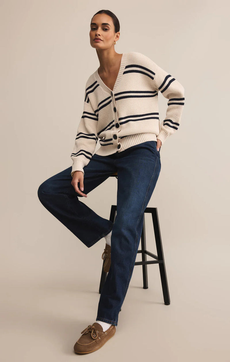 Z Supply Striped Cotton Cardigan (XS)