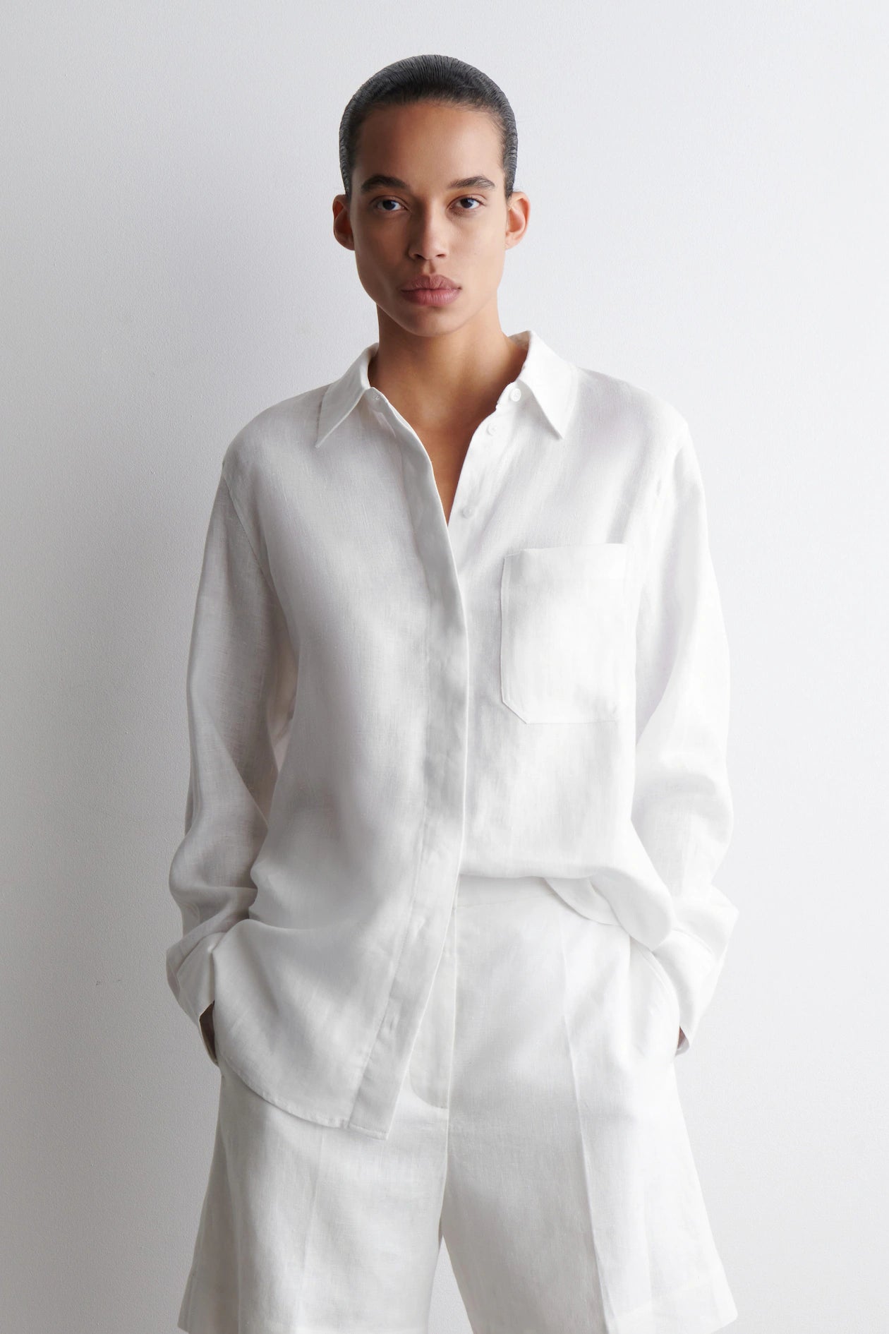 COS Oversized Linen Button Up (XL)