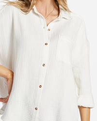 Billabong Cotton Gauze Button Up (L)