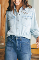 Faherty Denim Button Up (S)