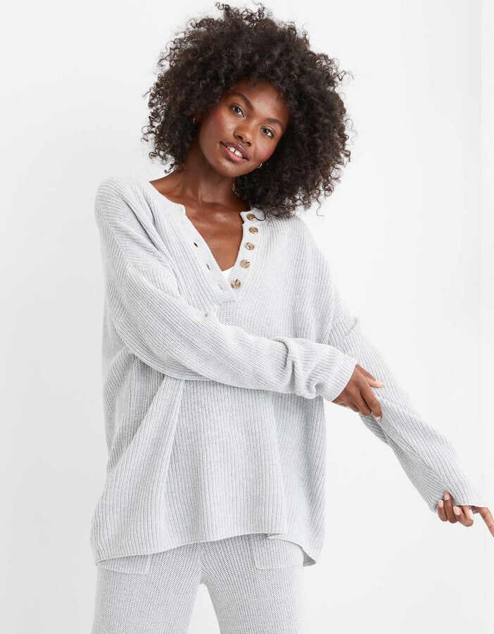 Aerie Cotton Henley Sweater (S)
