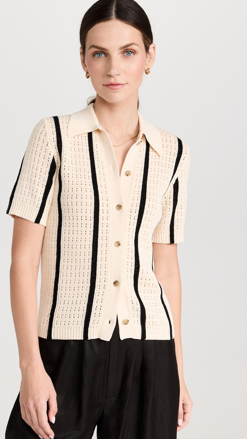 Anine Bing Knit Button Up (S)