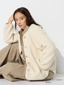 Oversized Button Up Sherpa Jacket (XS)