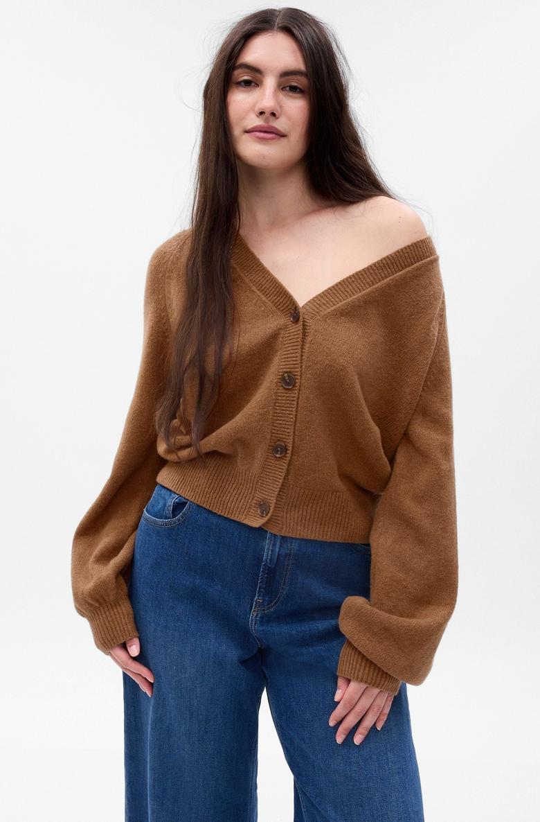 Gap Brown Balloon Sleeve Cardigan (M)