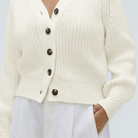 Everlane Textured Cotton Blend Cardigan (M)