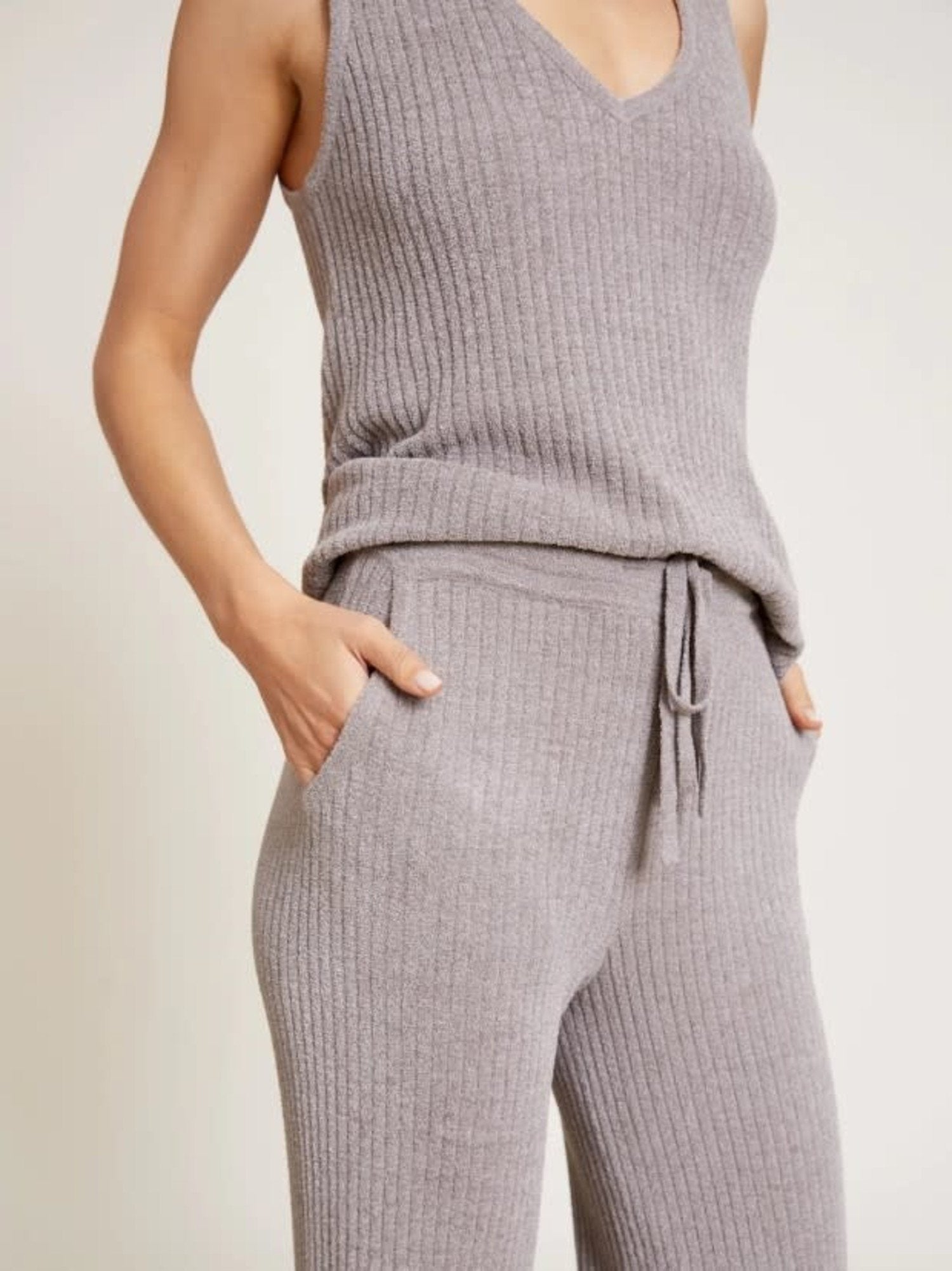 NEW Barefoot Dreams Ribbed Matching Set (L)