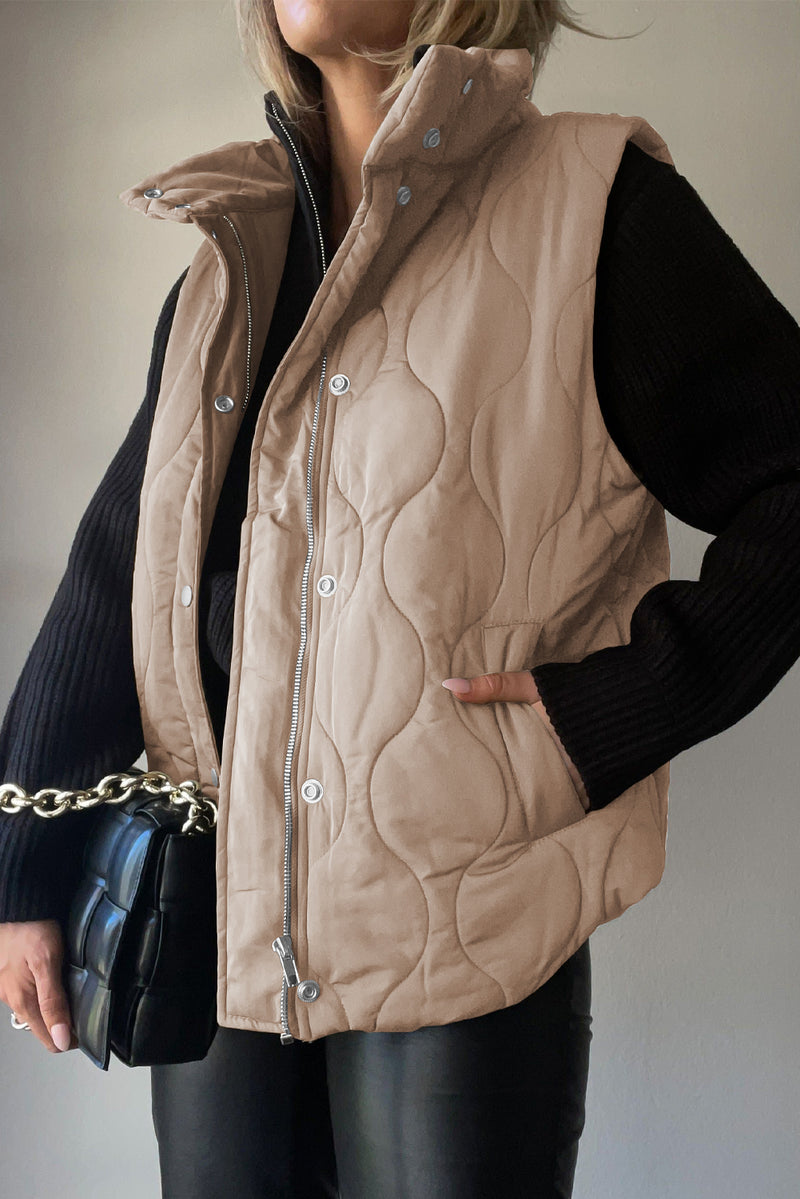 Quilted Zip Up Vest (S)