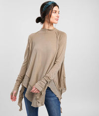 Free People Linen Blend Ruffle Top (M)