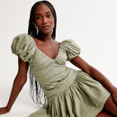 Abercrombie Sage Ruched Top (L)