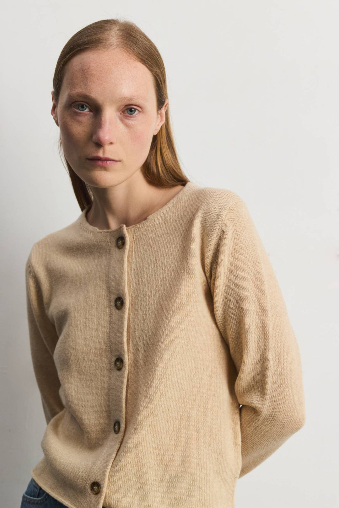 Mod Ref Neutral Button Up Sweater (S)
