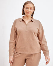 Load image into Gallery viewer, Brown Half Zip Pullover (XXL)
