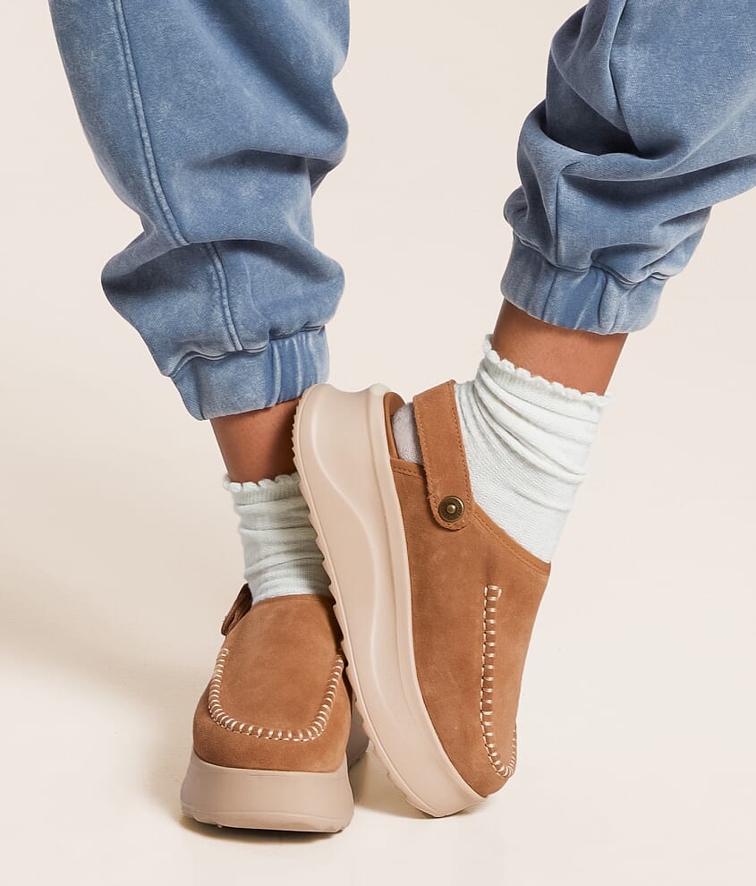 Hey Dude Tan Platform Clogs (10)