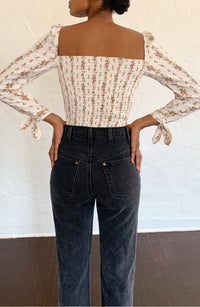 Reformation Floral Square Neck Top (4)