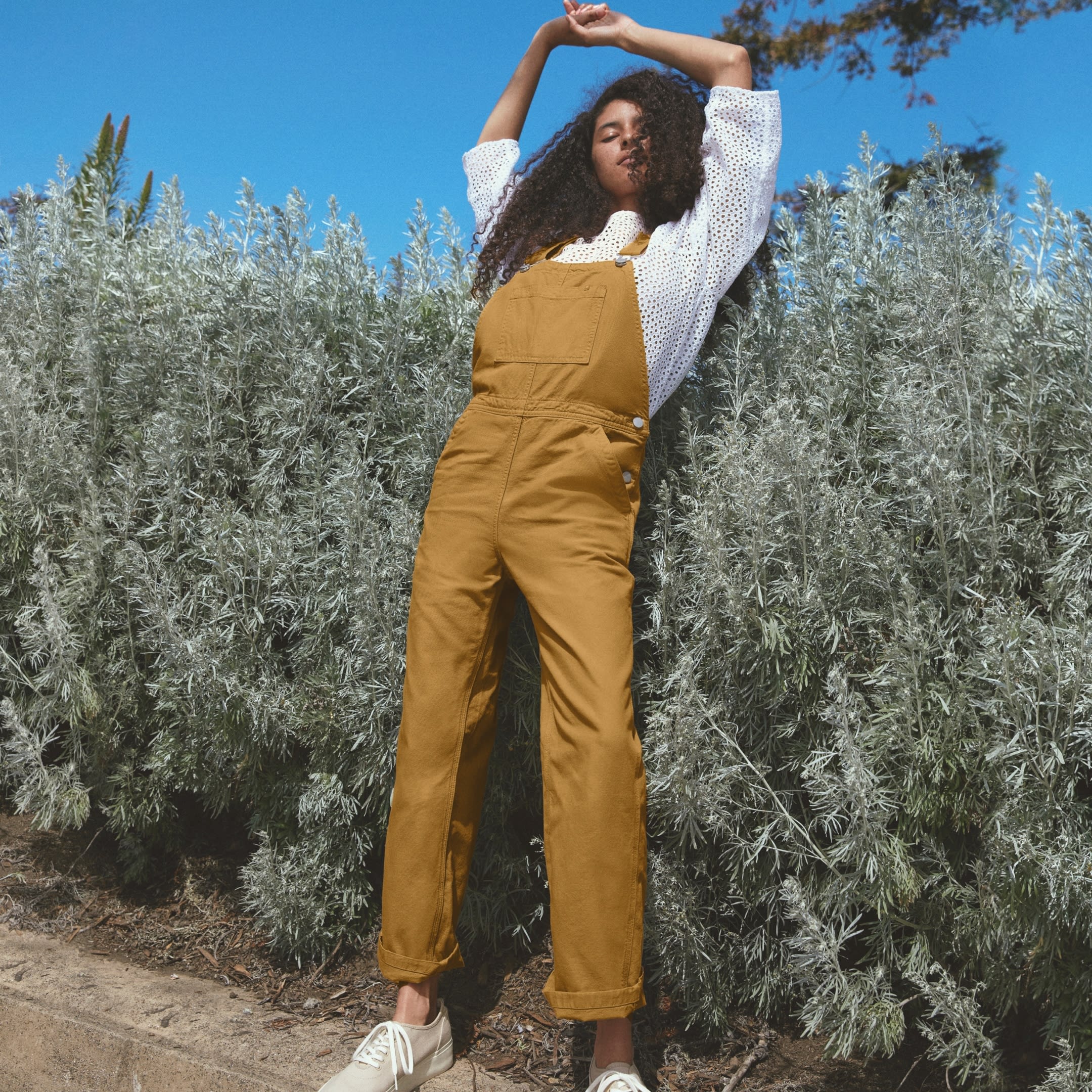 Everlane Mustard Relaxed Overalls (6)