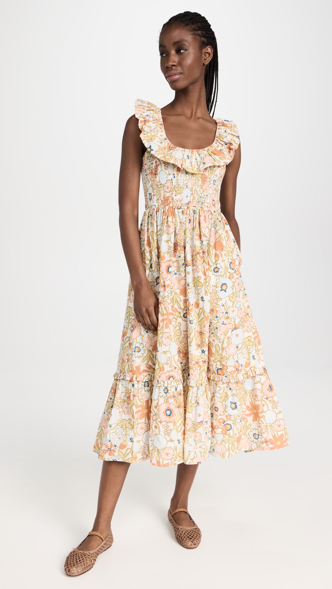 Cleobella Floral Midi Dress (S)