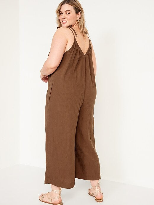 NEW Gauze Wide Leg Jumpsuit (4X)