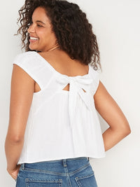 Cotton Gauze Tie Back Tank (XXL)