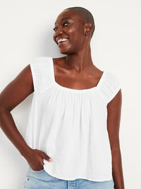 Cotton Gauze Tie Back Tank (XXL)