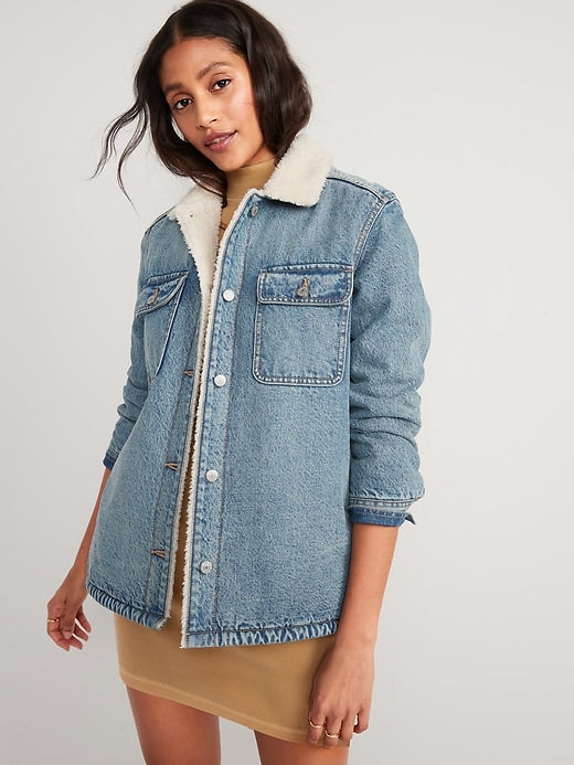 NEW Sherpa Lined Denim Jacket (4X)