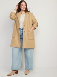 Tan Oversized Button Up Coat (3X)