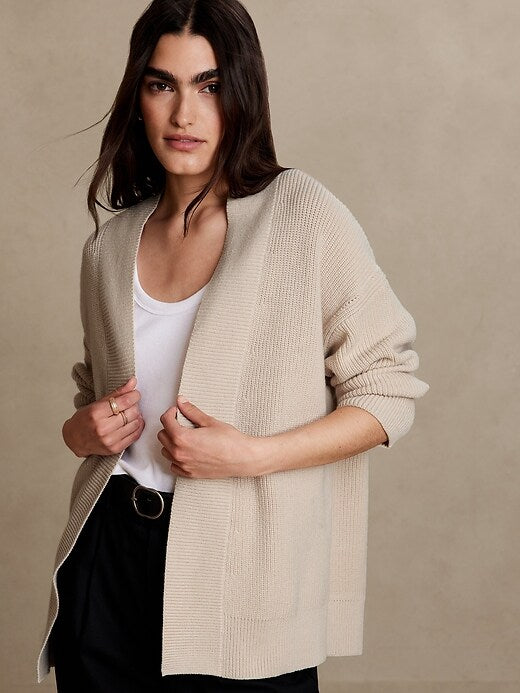 Banana Republic Oat Cotton Cardigan (XL)