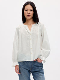 Gap Textured Cotton Blouse (M)