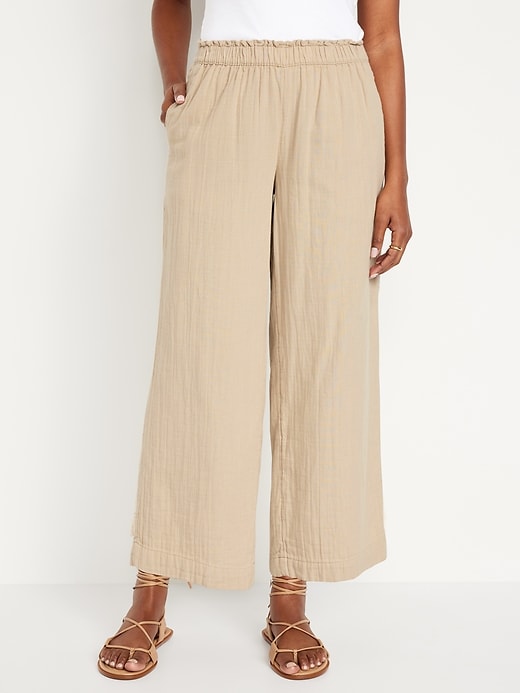 Muslin Wide Leg Pants (L)