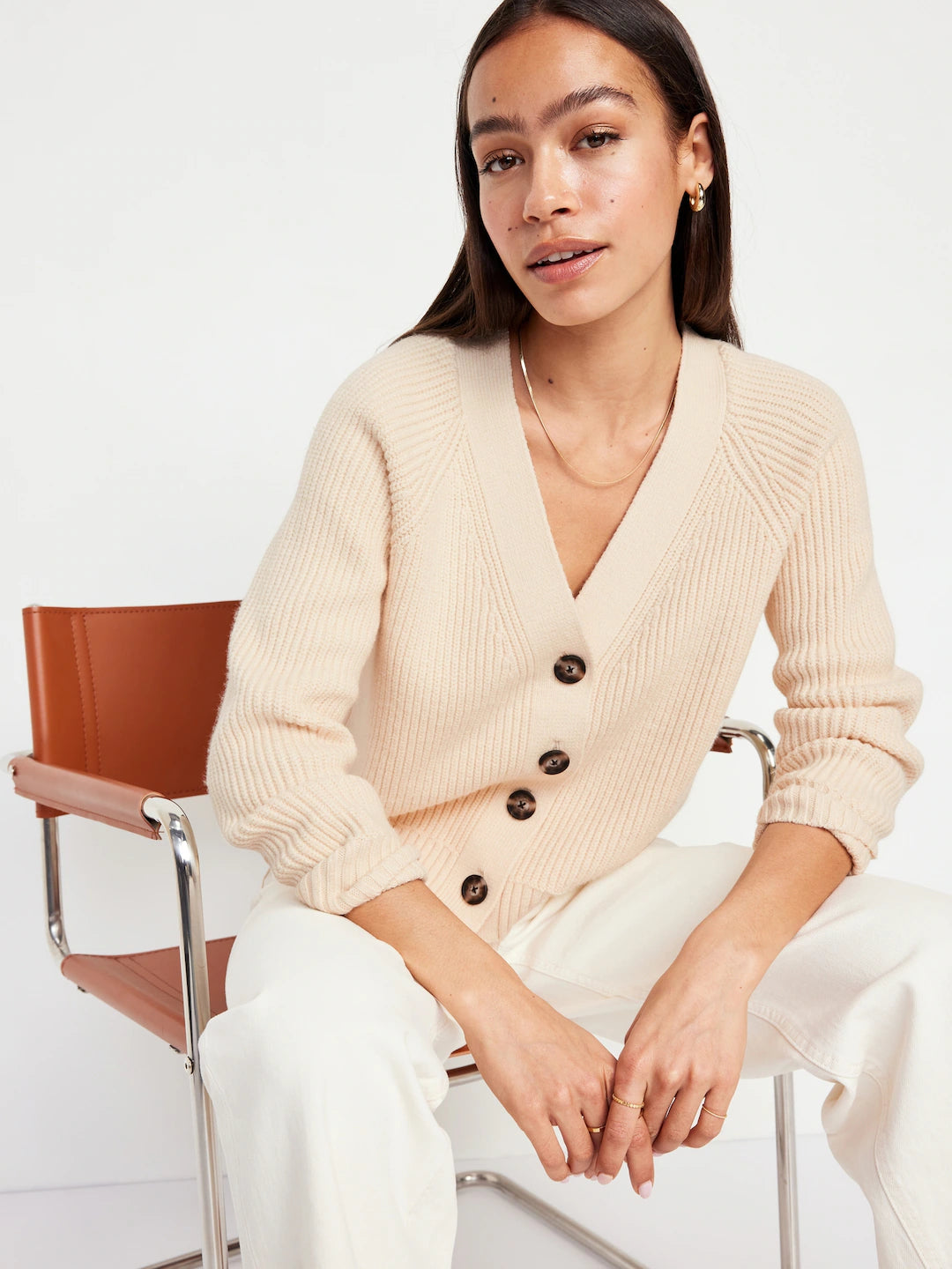 Cozy Ribbed Knit Cardigan (XL)