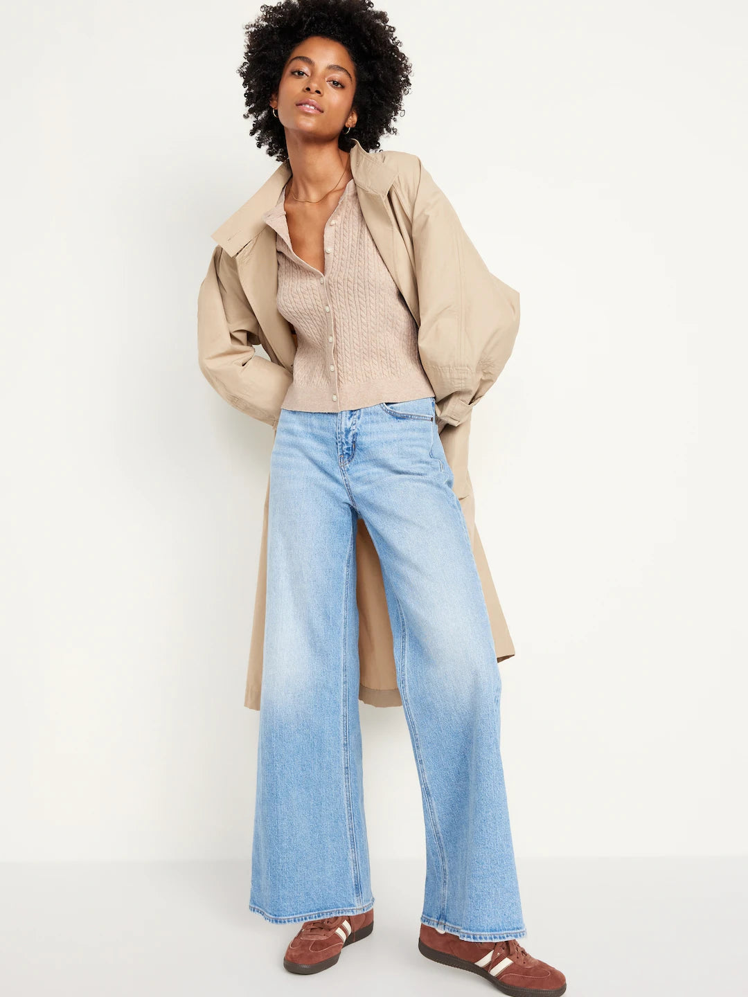 Cable Knit Button Up Cardigan (XL)