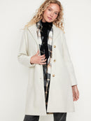 NEW Button Front Collared Peacoat (XL)