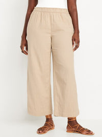 Neutral Gauze Wide Leg Pants (3X)