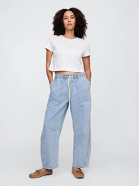 Gap Light Wash Barrel Easy Jeans (L)