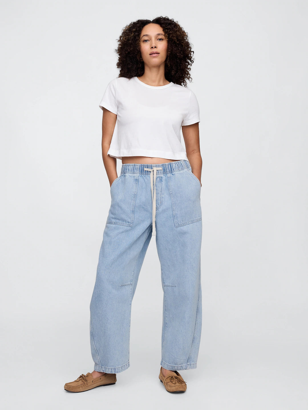Gap Light Wash Barrel Easy Jeans (L)