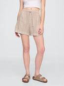 Gap Linen Blend Striped Shorts (S)