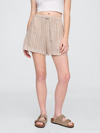 Gap Linen Blend Striped Shorts (S)