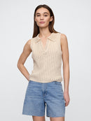 NEW Textured Cotton Linen Top (1X)